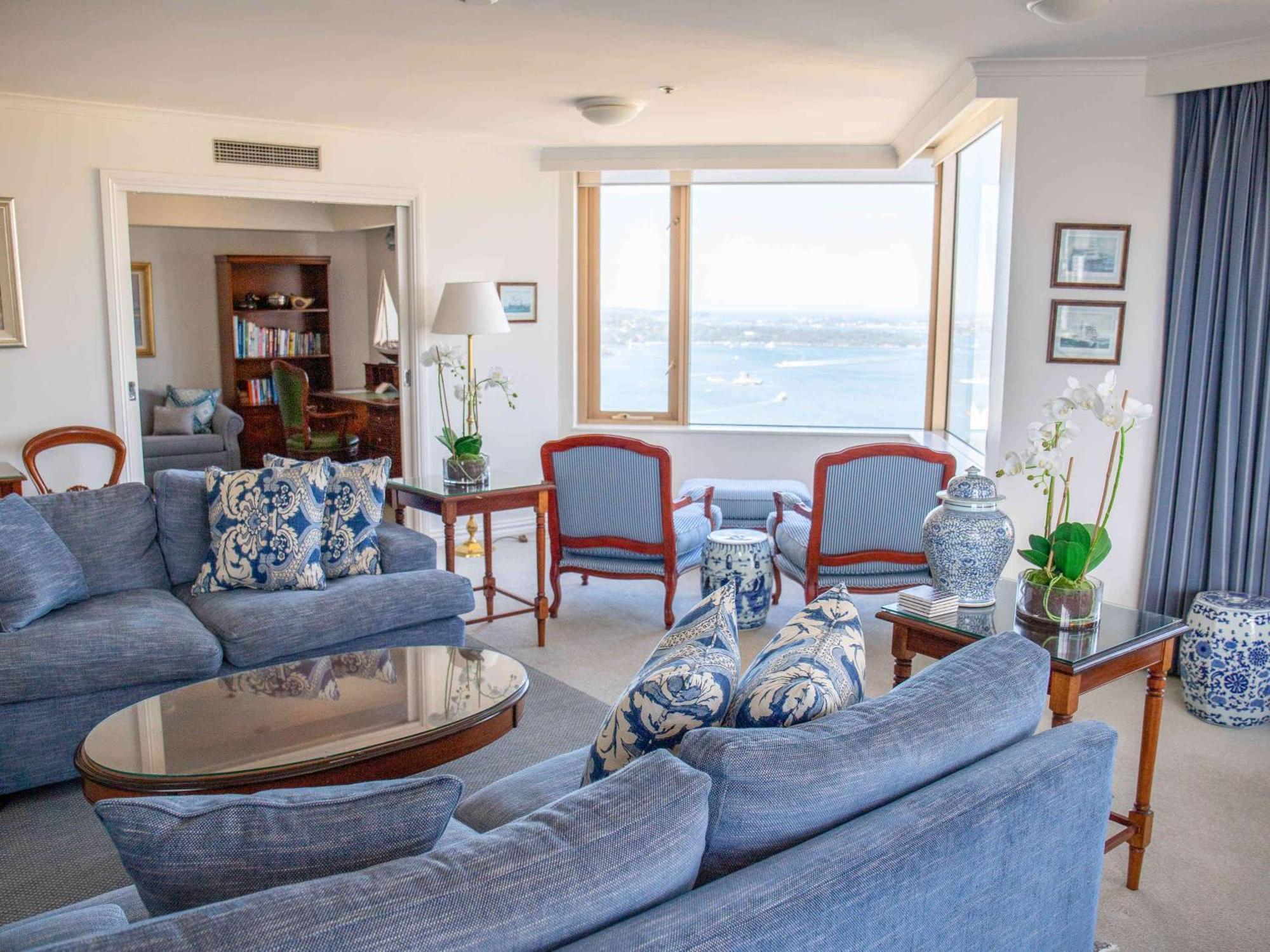 The Sebel Quay West Suites Sydney Zewnętrze zdjęcie The living room of the presidential suite